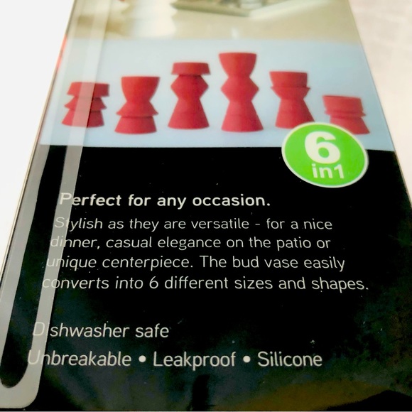$10 SALE! 6 In One Reforms Convertible Silicone Leakproof Unbreakable Bud Vase - Picture 4 of 9